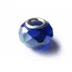 1x blaue European Bead Glasperle ca. 14x10mm geschliffene blaue Großlochperle - European Schmuckzubehör - Leisure-Beads DIY