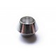 1x silber European Bead Metallperle ca. 9mm Doppelkegel Großlochperle - European Schmuckzubehör