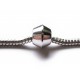 1x silber European Bead Metallperle ca. 9mm Doppelkegel Großlochperle - European Schmuckzubehör