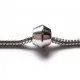 1x silber European Bead Metallperle ca. 9mm Doppelkegel Großlochperle - European Schmuckzubehör - Leisure-Beads DIY