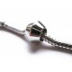 1x silber European Bead Metallperle ca. 9mm Doppelkegel Großlochperle - European Schmuckzubehör