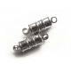 Silber Magnetverschluss Zylinderform in silberfarben 17x5mm