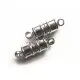 Silber Magnetverschluss Zylinderform in silberfarben 17x5mm - Leisure-Beads DIY