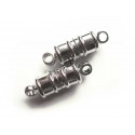 1x Magnetverschluss 17x5mm silberfarben - Schmuckzubehör