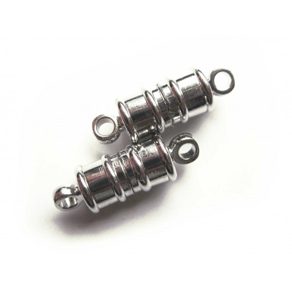 1x Magnetverschluss 17x5mm silberfarben - Schmuckzubehör - Leisure-Beads DIY