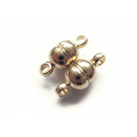 Leisure-Beads - 1x goldfarben Magnetverschluss 11x5mm messingfarbener Schmuckverschluss - Schmuckzubehör