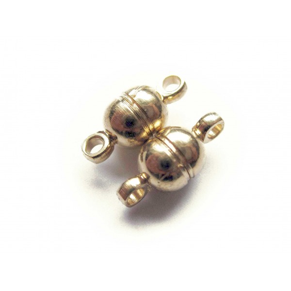 1x goldfarben Magnetverschluss 11x5mm messingfarbener Schmuckverschluss - Schmuckzubehör
