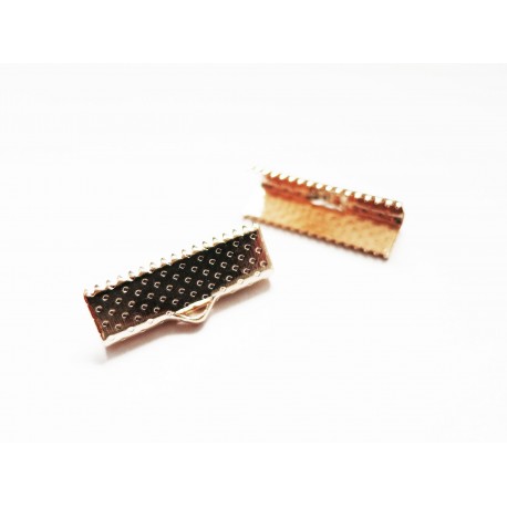 Leisure-Beads - 10x KC-Goldfarben Bandklemme 20mm KC-Goldfarbenfarben - KC-Goldfarben Schmuckzubehör
