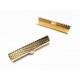 10 Bandklemmen in der Farbe KC-Goldfarben Breite 30mm Bandverbinder - Schmuckzubehör