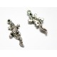 1x Eidechse Anhänger ca. 30x14mm silberfarben Eidechsen Schmuckanhänger - Schmuckzubehör