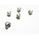 5x Herz Metallperle ca. 6x6x4mm silberfarben Silberherz Spacer - Schmuckzubehör Metallperlen