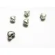 5x Herz Metallperle ca. 6x6x4mm silberfarben Silberherz Spacer - Schmuckzubehör Metallperlen - Leisure-Beads DIY