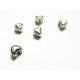 5x Herz Metallperle 6x6x4mm silberfarben Silberherz Spacer - Schmuckzubehör Metallperlen