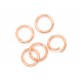 50x rose goldfarben Biegering 6mm rund Biegering rosegoldfarben - rose goldfarben Schmuckzubehör Biegering