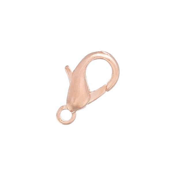 10x rosegoldfarben Karabinerhaken 10mm Schmuckverschluss - Schmuckzubehör