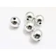 5 silberfarbene Acryl Perle 10mm glatt silberfarben - Acryl Schmuckzubehör - Leisure-Beads DIY