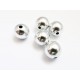 5 silberfarben Acryl Perle 10mm glatt silberfarbene Perlen aus Acryl - Acryl Schmuckzubehör