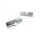 10x hellsilber Bandklemme 20mm kariert platinfarben - Schmuckzubehör
