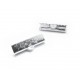 10x hellsilberfarbene Bandklemme 20mm kariert Bandverbinder - Schmuckzubehör