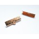 10x rosegoldfarbene Bandklemme 20mm karierte rose Bandverbinder - Schmuckzubehör