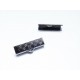 10x gunmetal Bandklemme 20mm kariert metallschwarz - gunmetal Schmuckzubehör