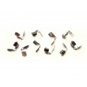 10x silberfarben Endkappe Innen 4mm 9x5mm Bandverbinder - Schmuckzubehör