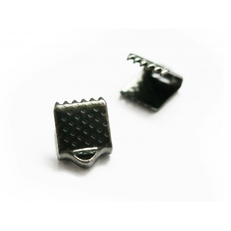Leisure-Beads - 10x gunmetal Bandklemme 6mm Bandverbinder - Schmuckzubehör