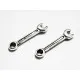 2x Schraubschlüssel ca. 24x6mm silberfarbenes Werkzeug Schmuckanhänger - Schmuckzubehör - Leisure-Beads DIY