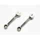 2x Schraubschlüssel ca. 24x6mm silberfarbenes Werkzeug Schmuckanhänger - Schmuckzubehör