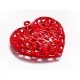 1x rote Herz Anhänger ca. 40x38mm roter Schmuckanhänger - Schmuckzubehör - Leisure-Beads DIY