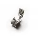 Silber Lederbandklemme Endkappe 9x5mm silberfarben - Leisure-Beads DIY