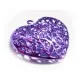 1x lila Herz Anhänger ca. 40x38mm metallic violetter Schmuckanhänger - Schmuckzubehör - Leisure-Beads DIY