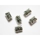 5x Metallperle Tube Röhre 8x6x5mm silberfarben Spacer - Schmuckzubehör