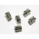 5x Metallperle Tube Röhre 8x6x5mm silberfarben Spacer - Schmuckzubehör - Leisure-Beads DIY