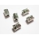 5x Metallperle Tube Röhre 8x6x5mm silberfarben Spacer - Schmuckzubehör