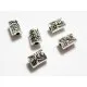 5x Metallperle Tube Röhre 8x6x5mm silberfarben Spacer - Schmuckzubehör - Leisure-Beads DIY