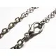 1x Silber Halskette ca. 41,5cm silber Gliederkette mit Karabinerhaken - Schmuckzubehör - Leisure-Beads DIY