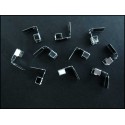 10x silberfarben Endkappe 11x6mm silberfarben - Schmuckzubehör