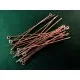 20 Rose Gold Kettelstifte 50mm rosegoldfarben Schmuckdraht mit Öse - Rose Gold Schmuckzubehör - Leisure-Beads DIY