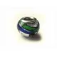 1x silber European Bead Glasperle ca. 14x10mm silber bunte Großlochperle - European Schmuckzubehör - Leisure-Beads DIY