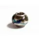 1x silber European Bead Glasperle ca. 14x10mm silber bunte Großlochperle - European Schmuckzubehör - Leisure-Beads DIY