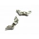 2x silberfarben Engelsflügel Metallperlen 16x6x2mm silberfarbene Flügel Spacer - Schmuckzubehör Metallperlen