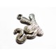 1x YES Anhänger ca. 23x19mm silberfarbener Statement Schmuckanhänger - Schmuckzubehör