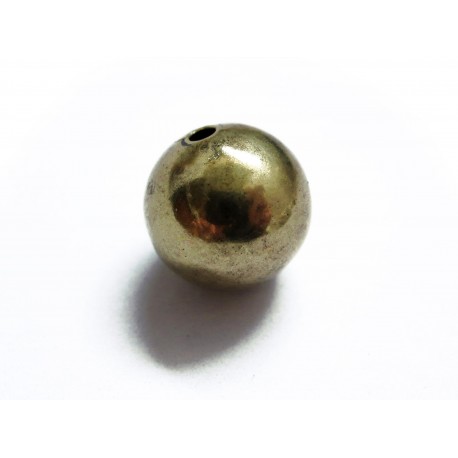 Leisure-Beads - 1x vintage goldfarben Metallperlen 14mm - Schmuckzubehör
