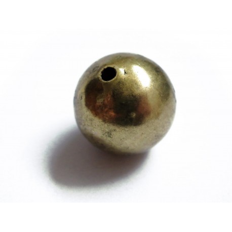 Leisure-Beads - 1x vintage goldfarben Metallperlen 16mm - Schmuckzubehör