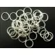 Stabile Biegering versilbert 9mm rund hellsilberfarben - Schmuckzubehör Biegering - Leisure-Beads DIY