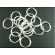 10x Biegering 16,5x1mm rund platinfarben hellsilberfarben - Schmuckzubehör Biegering