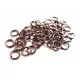 50x kupfer Biegering 6mm rund kupferfarben - kupfer Schmucktzubehör - Leisure-Beads DIY