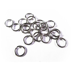 Leisure-Beads - 20x silberfarben Biegering 10mm x 1mm runde Binderinge 1cm - Schmuckzubehör Biegering