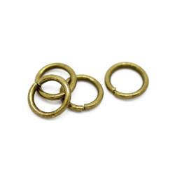 Leisure-Beads - 6x bronzefarben Biegering 8mm x 1,5mm runde Binderinge - Schmucktzubehör